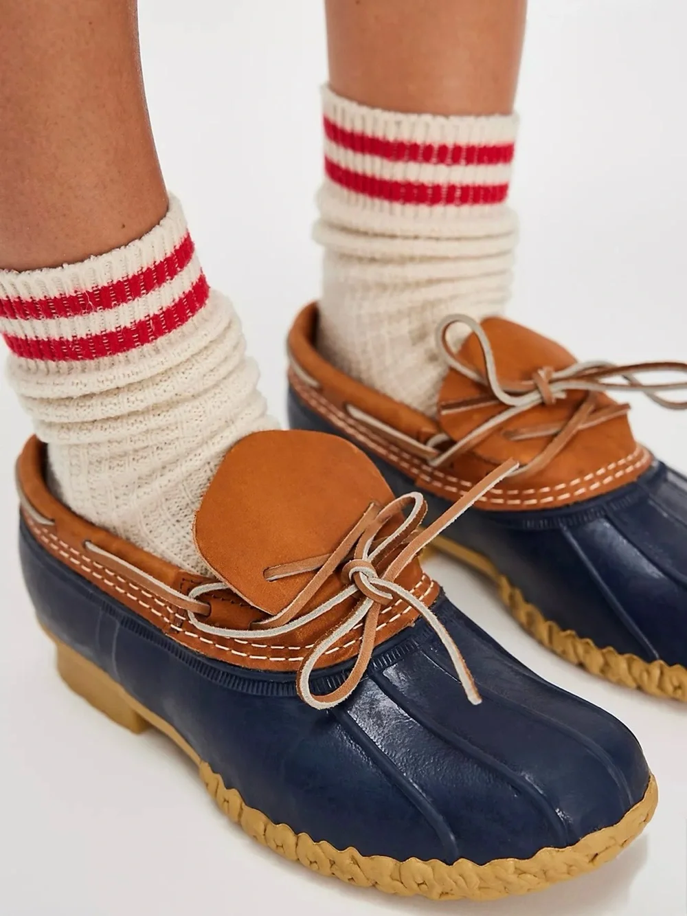 L.L.Bean Boots Leather Rubber Mocs Shoes